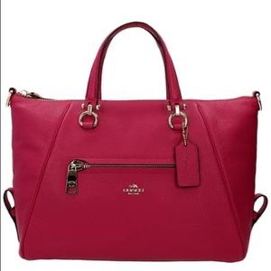 Preowned Coach Primrose Satchel Women Leather Fuchsia